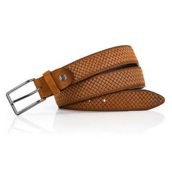 Lindenmann - módne doplnky pre mužov a ženy - Kožený opasok LINDENMANN 1000484 koňakovo hnedý