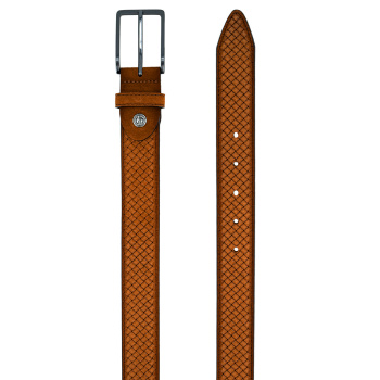 Lindenmann - módne doplnky pre mužov a ženy - Kožený opasok LINDENMANN 1000484 koňakovo hnedý