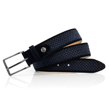 Lindenmann - módne doplnky pre mužov a ženy - Kožený opasok LINDENMANN 1000484 námornícky modrý