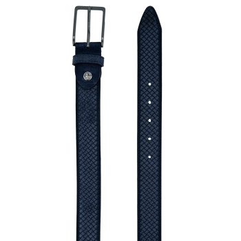 Lindenmann - módne doplnky pre mužov a ženy - Kožený opasok LINDENMANN 1000484 námornícky modrý