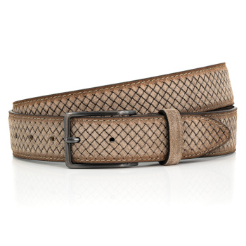 Lindenmann - módne doplnky pre mužov a ženy - Kožený opasok LINDENMANN 1000484 šedý