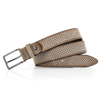 Lindenmann - módne doplnky pre mužov a ženy - Kožený opasok LINDENMANN 1000484 šedý