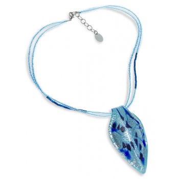 Šperky Murano Millefiori - náhrdelník ELESSAR - modrý