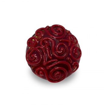 Šperky Murano Millefiori - Brošňa DINA - červená