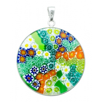 Šperky Murano Millefiori - Prívesok Millefiori 32 mm - 4