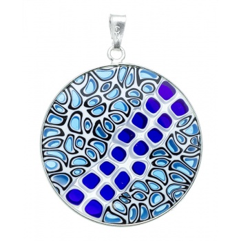 Šperky Murano Millefiori - Prívesok Millefiori 32 mm - 7