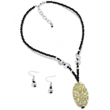 Šperky Murano Millefiori - Set ARTE - hnedý