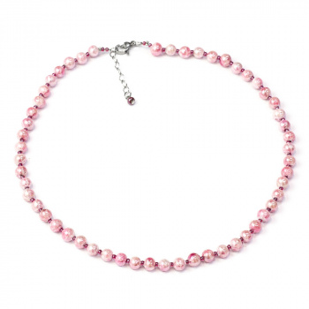 Šperky Murano Millefiori - Náhrdelník KORNELIA - ružový