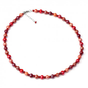   Šperky Murano Millefiori - Náhrdelník KARNEVAL - červený