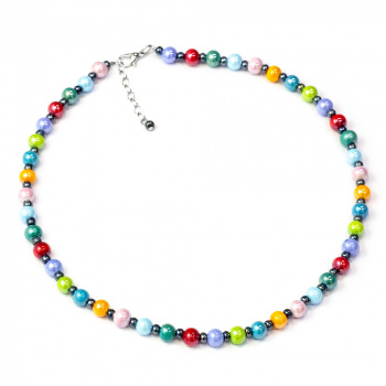 Šperky Murano Millefiori - Náhrdelník KARNEVAL -  farebný