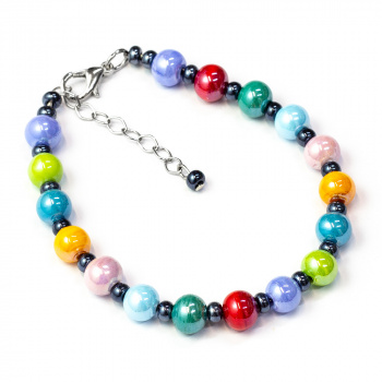  Šperky Murano Millefiori - Náramok KARNEVAL - farebný