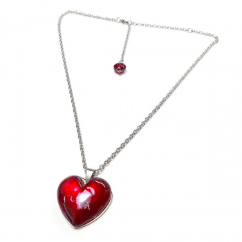 Šperky Murano Millefiori - Náhrdelník MAGIC HEART - červený