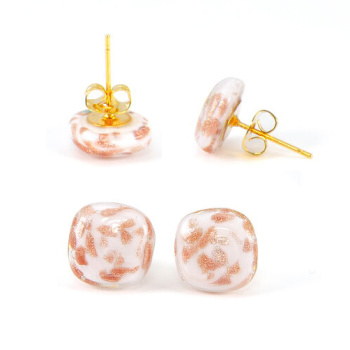  Šperky Murano Millefiori - Náušnice FRANCESCA - ružové