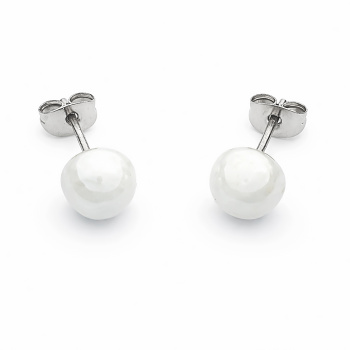  Šperky Murano Millefiori - Náušnice PERALDI - biele