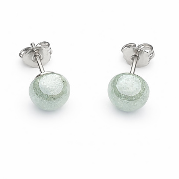  Šperky Murano Millefiori - Náušnice PERALDI - šedé