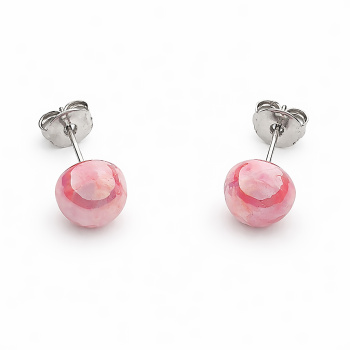  Šperky Murano Millefiori - Náušnice PERALDI - ružové