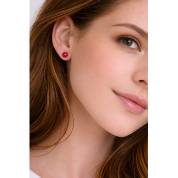  Šperky Murano Millefiori - Náušnice PERALDI - červené