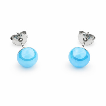  Šperky Murano Millefiori - Náušnice PERALDI - bledomodré