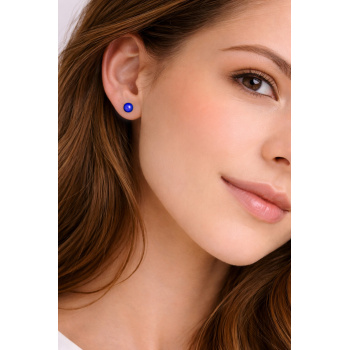  Šperky Murano Millefiori - Náušnice PERALDI - tmavomodré