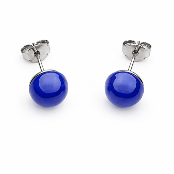  Šperky Murano Millefiori - Náušnice PERALDI - tmavomodré