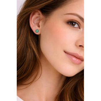  Šperky Murano Millefiori - Náušnice PERALDI - tyrkysovozelené