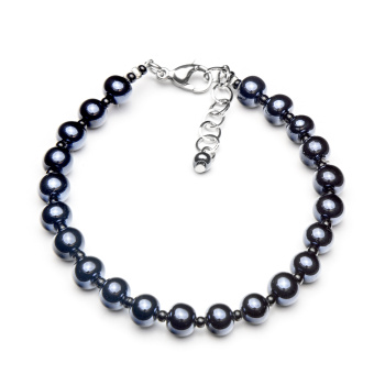 Šperky Murano Millefiori - Náramok PERALDI - čierny