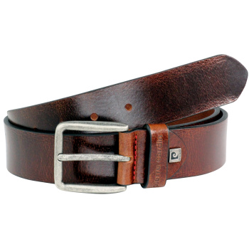 Lindenmann - módne doplnky pre mužov a ženy - Kožený opasok Pierre Cardin 1070436 tmavo hnedý