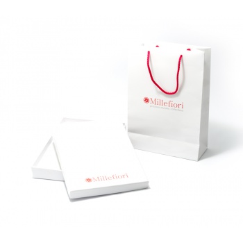 Šperky Murano Millefiori - Set TALIANA - oranžovo-hnedý