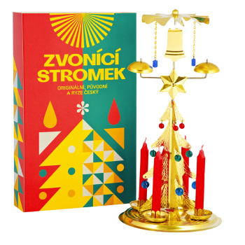 Zvoniaci stromček - tradičné anjelské zvonenie - zlaté