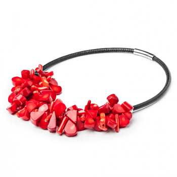  Šperky Gaura Pearls - Náhrdelník CORAL- červený