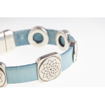 Náramky Born In Barcelona - Náramok unisex modro-strieborný - M