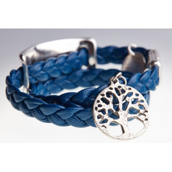 Náramky Born In Barcelona - Náramok unisex modro-strieborný - L