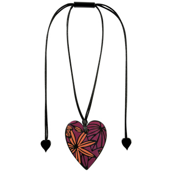 Šperky ZSISKA - Náhrdelník PRIMA HEART - fialovo-oranžový