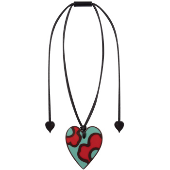 Šperky ZSISKA - Náhrdelník PRIMA HEART - červeno-tyrkysový