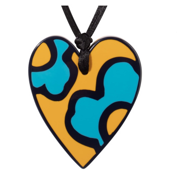 Šperky ZSISKA - Náhrdelník PRIMA HEART - oranžovo-tyrkysový