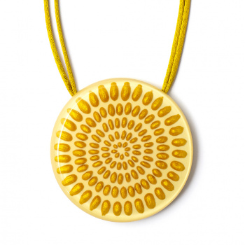 Šperky ZSISKA - Náhrdelník MANDALA - béžovo-zlatý