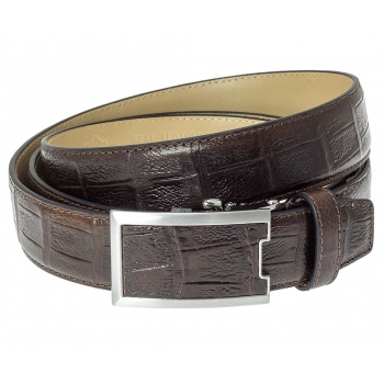 Lindenmann - módne doplnky pre mužov a ženy - Kožený opasok Lindenmann 5044 tmavo hnedý