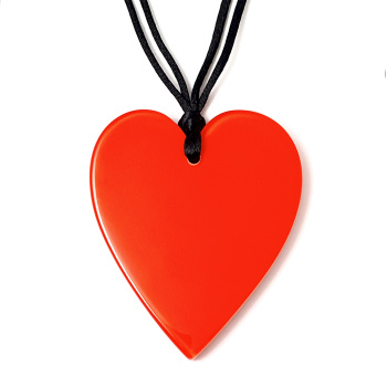 Šperky ZSISKA - Náhrdelník HEART - červeno-oranžový
