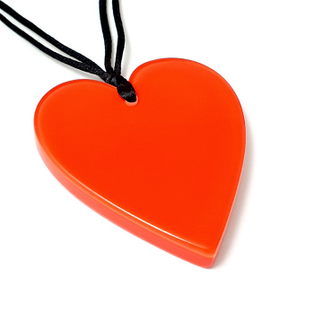 Šperky ZSISKA - Náhrdelník HEART - červeno-oranžový