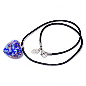 Šperky Murano Millefiori - Náhrdelník LETICIA - modrá