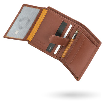 Lindenmann - módne doplnky pre mužov a ženy - Kožená peňaženka LINDENMANN RFID 6090015 koňaková hnedá