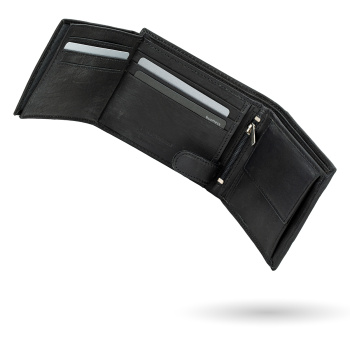 Lindenmann - módne doplnky pre mužov a ženy - Kožená peňaženka LINDENMANN RFID 6090021 čierna