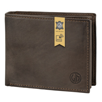 Lindenmann - módne doplnky pre mužov a ženy - Kožená peňaženka LINDENMANN RFID 6090021 tmavo hnedá