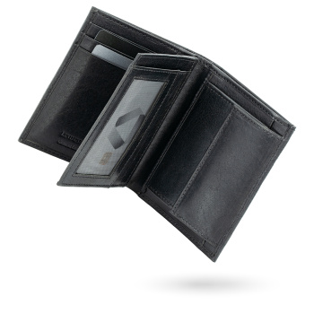 Lindenmann - módne doplnky pre mužov a ženy - Kožená peňaženka LINDENMANN RFID 6090028 čierna