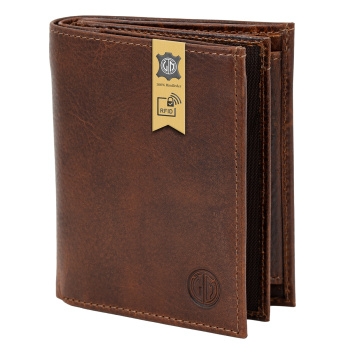 Lindenmann - módne doplnky pre mužov a ženy - Kožená peňaženka LINDENMANN RFID 6090028 hnedá