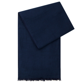 Lindenmann - módne doplnky pre mužov a ženy - Pánsky šál LINDENMANN 6300110 bavlnený modrý