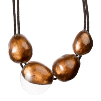 Šperky ZSISKA - Náhrdelník LUXUS25 4 - hnedý