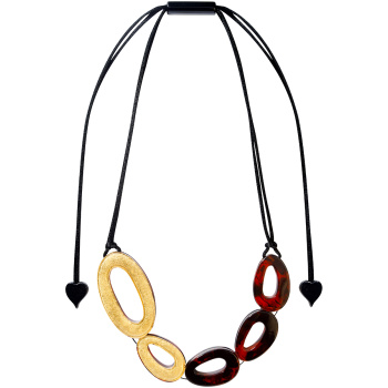 Šperky ZSISKA - Náhrdelník RHAPSODY 5 hnedo-zlatý