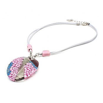 Šperky Murano Millefiori - Náhrdelník ALAIR - ružový