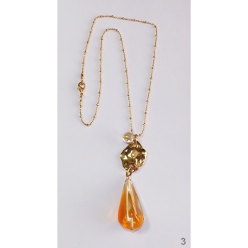 Šperky Murano Millefiori - Náhrdelník ANNA - zlatý